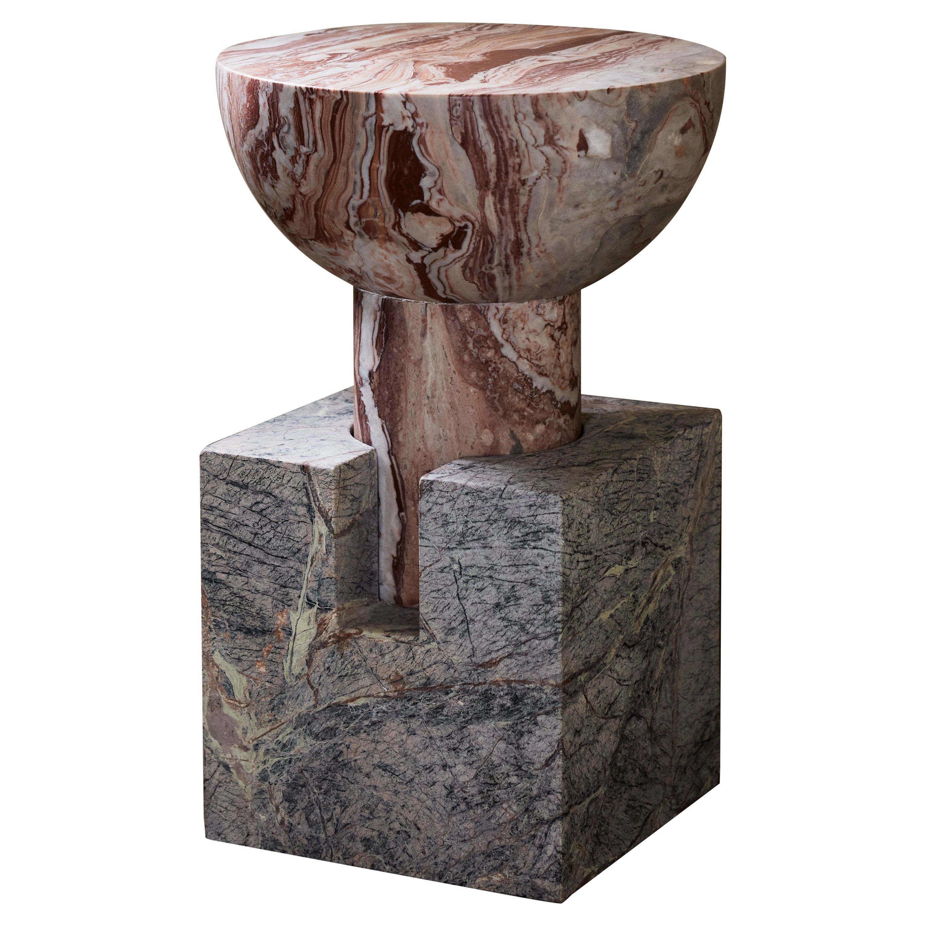 Anna Karlin Marble Block Side Table, B For Sale