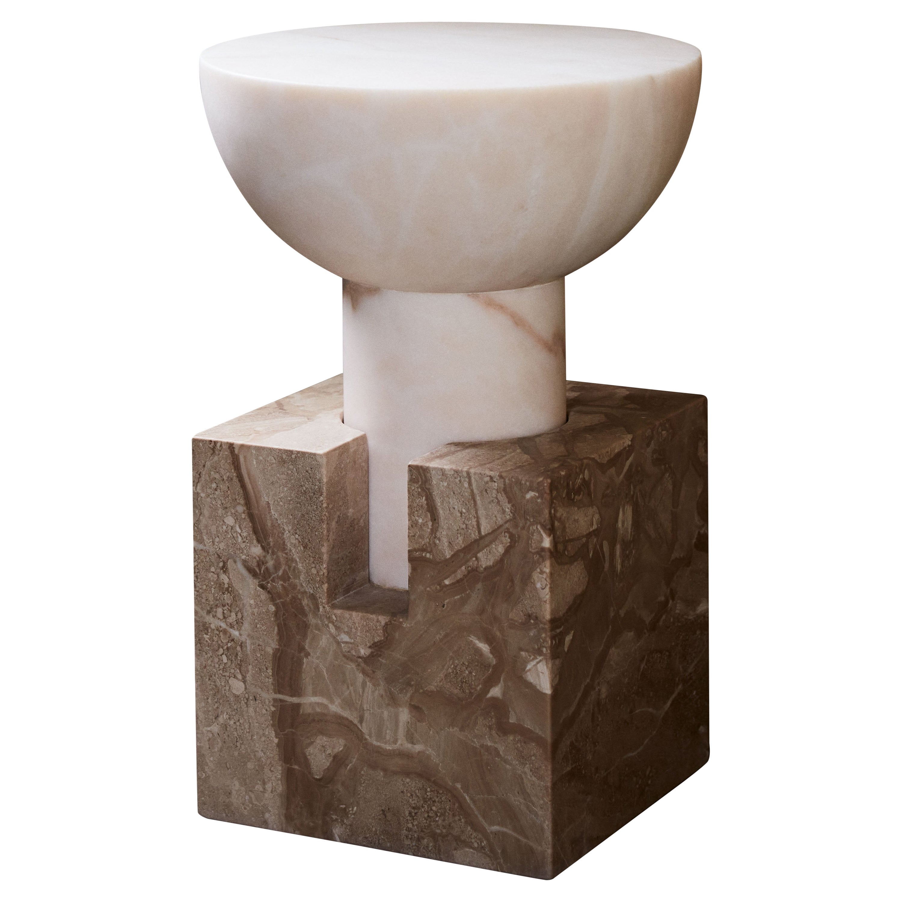 Anna Karlin Marble Block Side Table, C For Sale