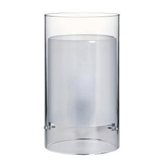 Petite lampe de table contemporaine en verre de Murano transparent soufflé à la bouche Cilla Carlo Moretti