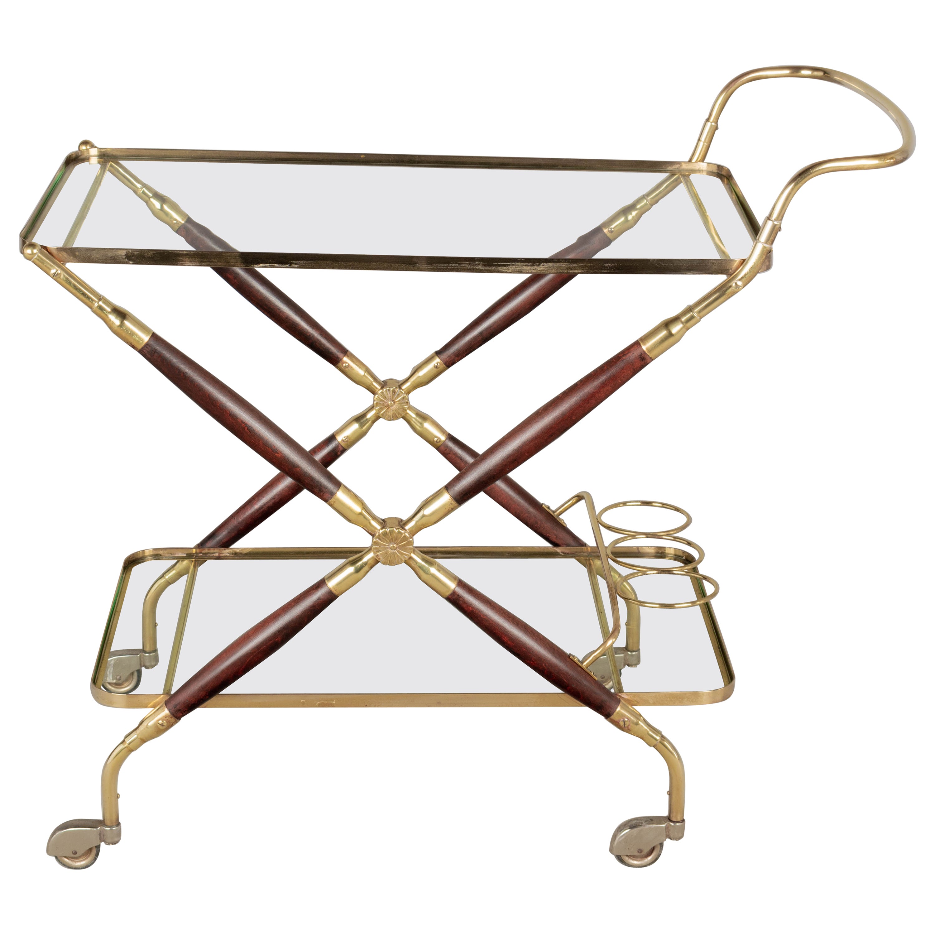 Mid Century Italian Bar Cart by Cesare Lacca For Sale
