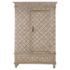 Armoire in legno di noce dipinto dell'Arte Povera del XIX secolo - Mobile toscano antico