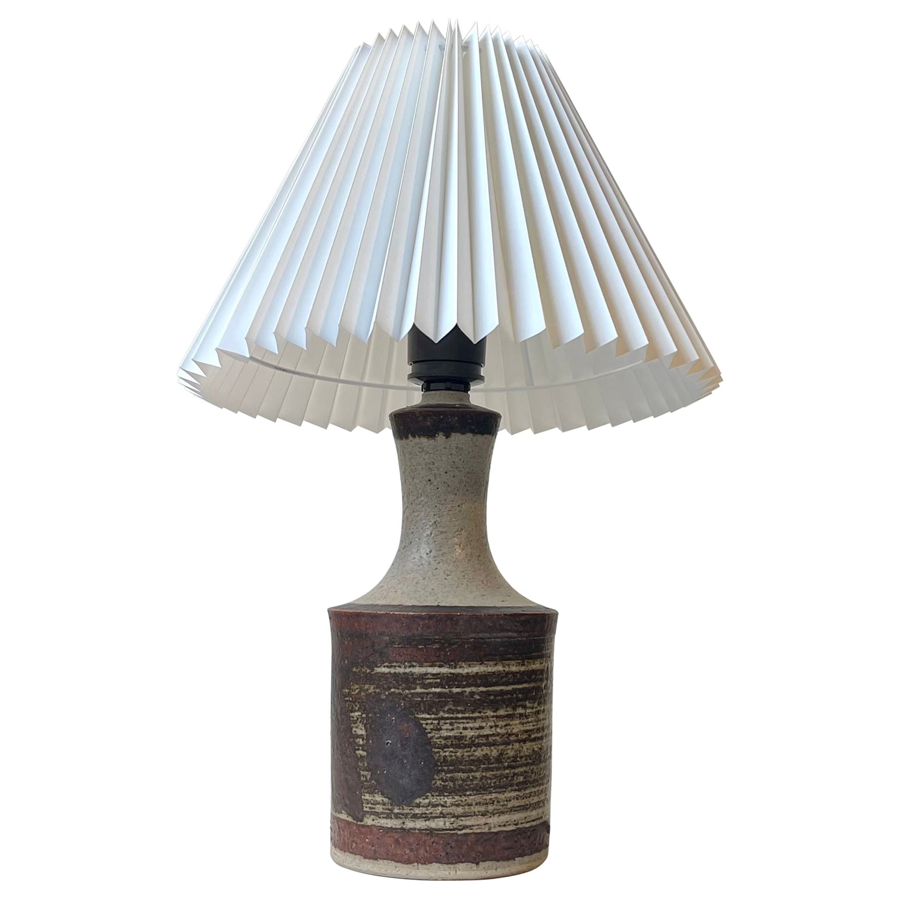 Danish Modern Glazed Stoneware Table Lamp by Axella Stentøj, 1970s For Sale