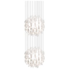 Axolight Avir Large 2 Pendant Lamp in Chrome & White by Manuel & Vanessa Vivian