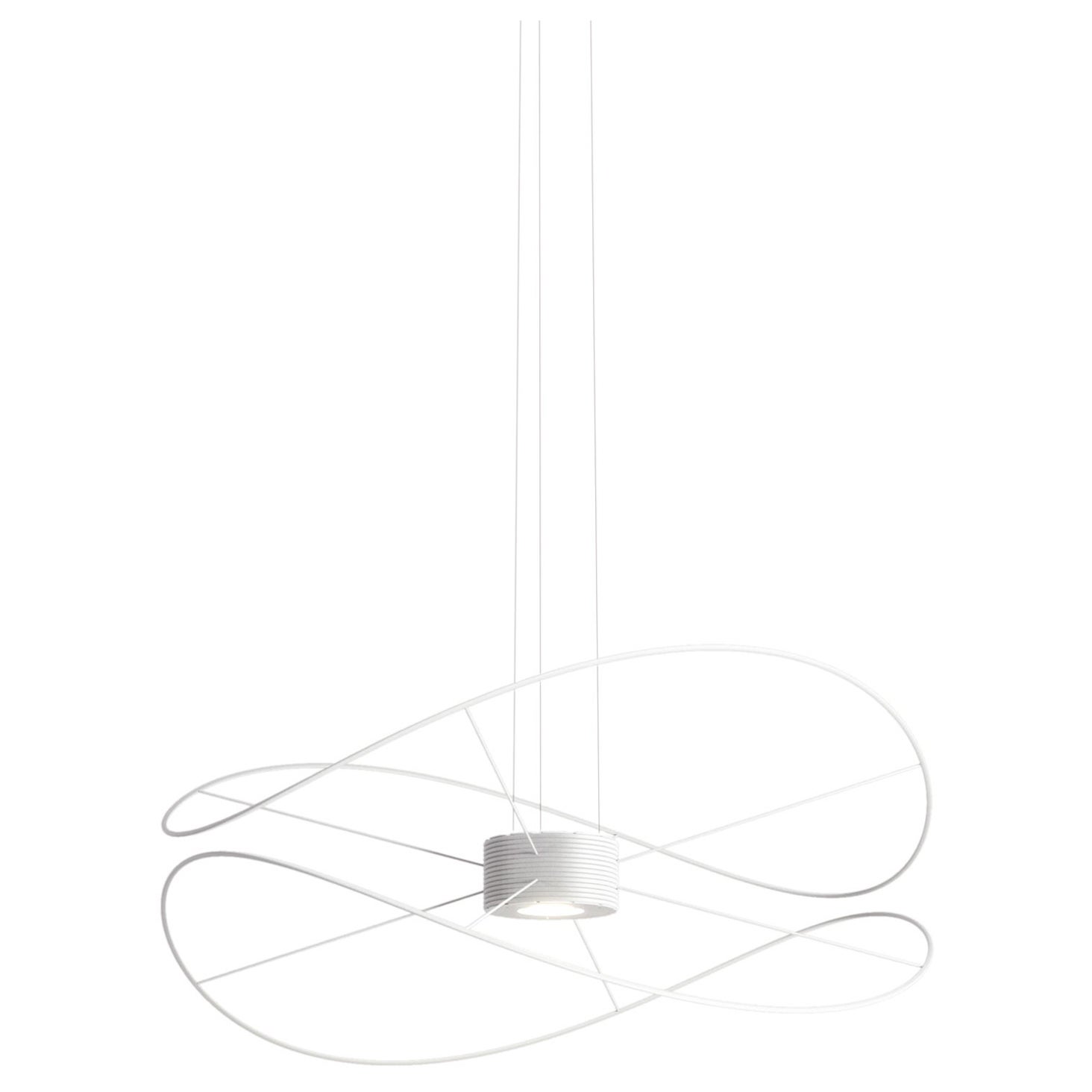 Axolight Hoops 2 lampe à suspension moyenne blanche de Giovanni Barbato