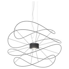 Axolight Hoops 4 Large Pendant Lamp in Black by Giovanni Barbato