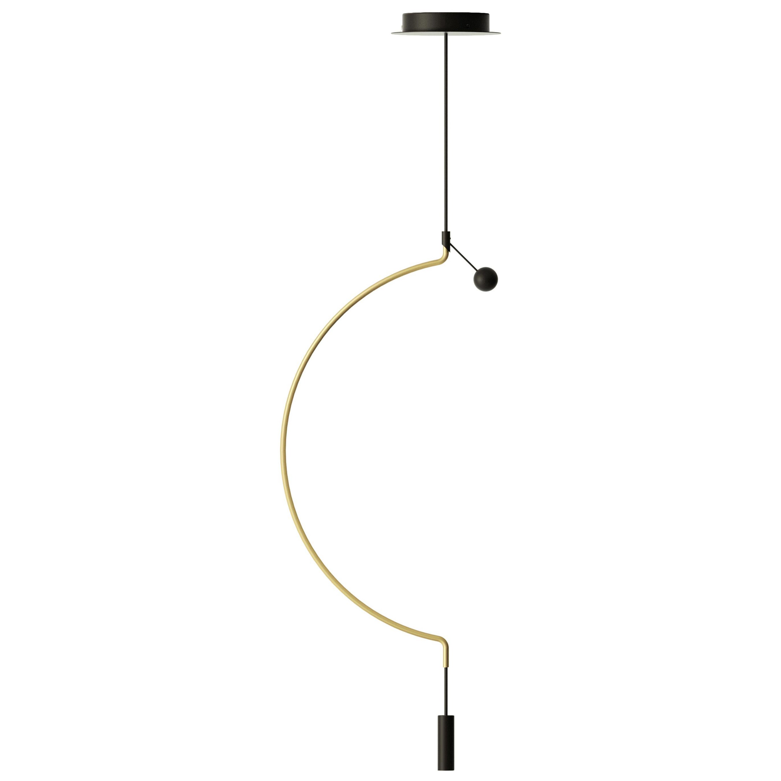 Axolight Liaison Model M1 Pendant Lamp in Gold/Black by Sara Moroni For Sale