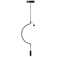 Axolight Liaison Model P1 Pendant Lamp in Black/Black by Sara Moroni