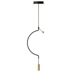 Axolight Lampe à suspension Liaison Model P1 en noir/doré par Sara Moroni