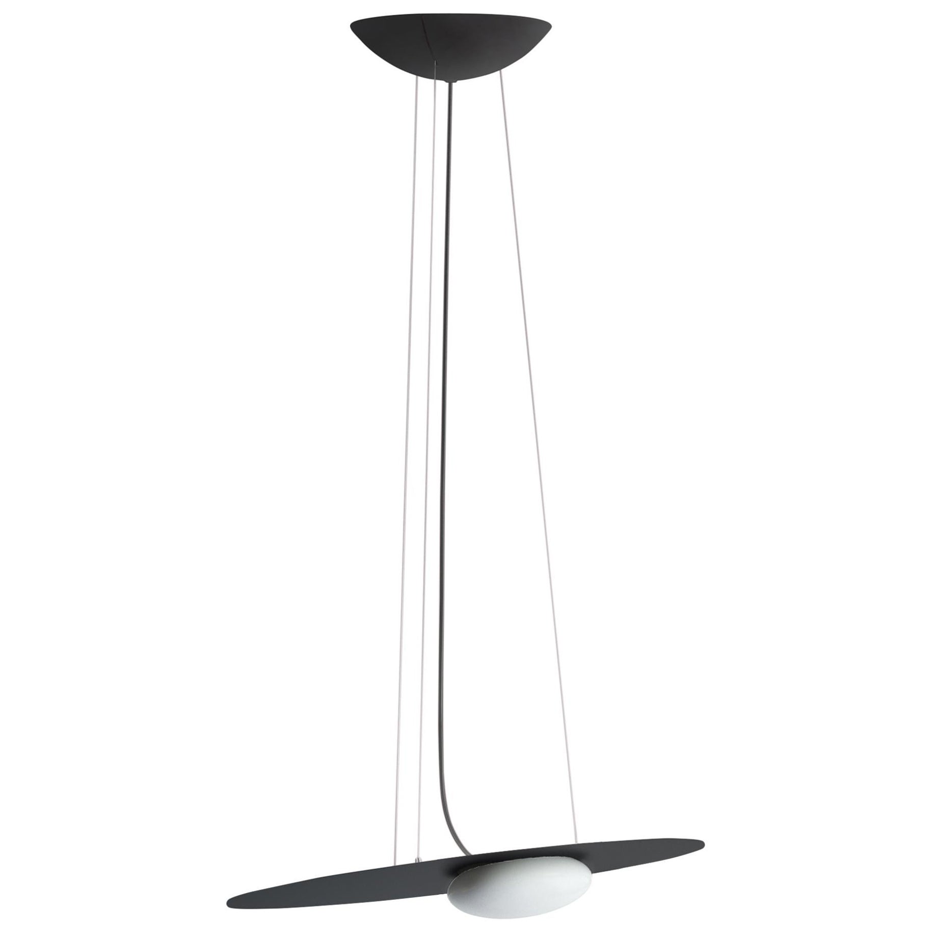 Axolight Kwic 48 Medium Pendant Lamp in Black by Serge and Robert