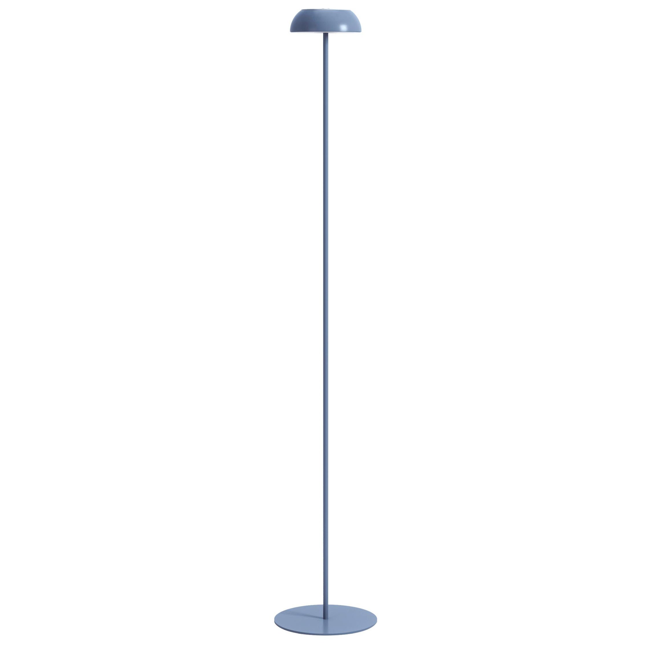 Axolight Float Floor Lamp in Blue Aluminum and Steel by Mario Alessiani For Sale