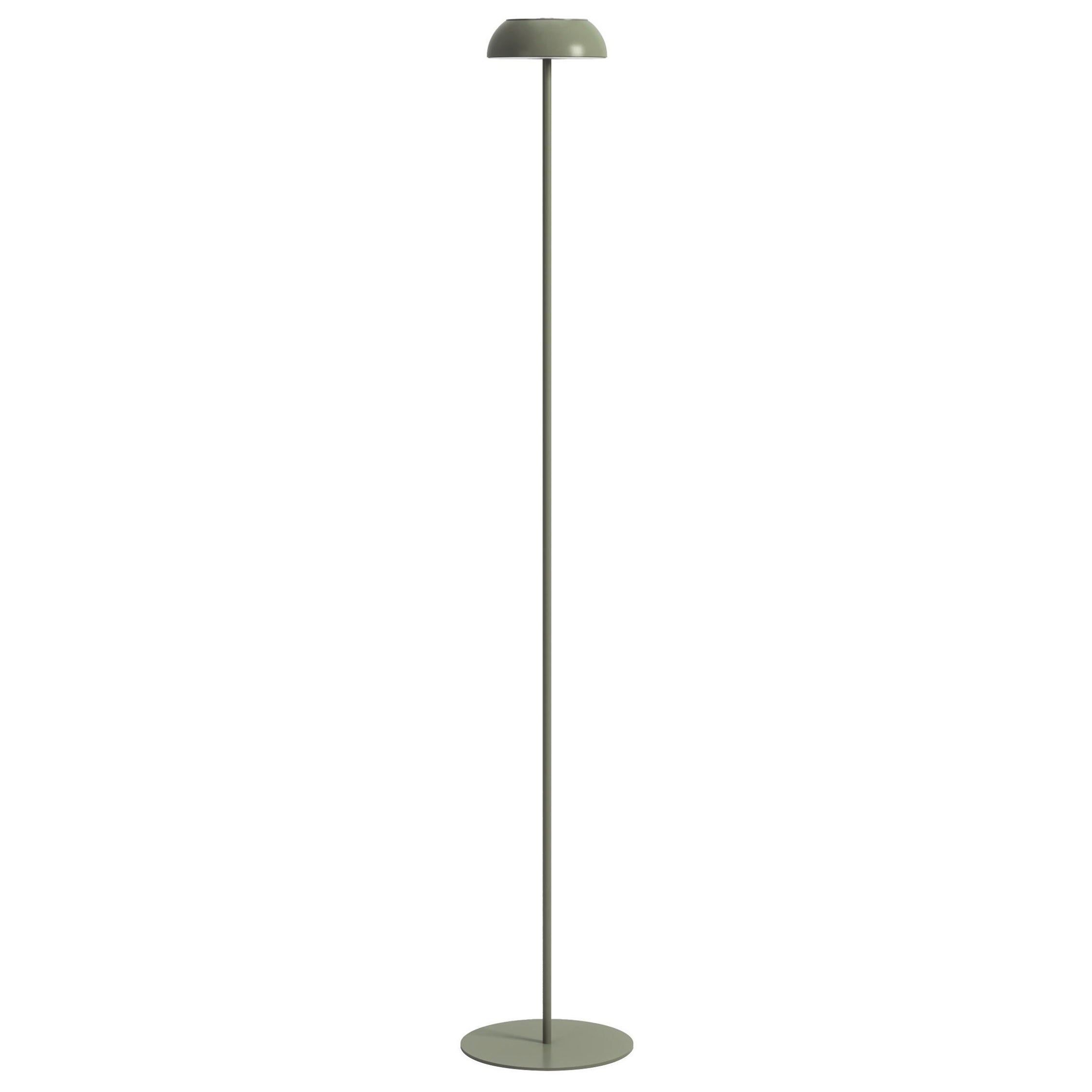 Axolight Schwebende Stehlampe aus Beton, grünem Aluminium und Stahl von Mario Alessiani im Angebot
