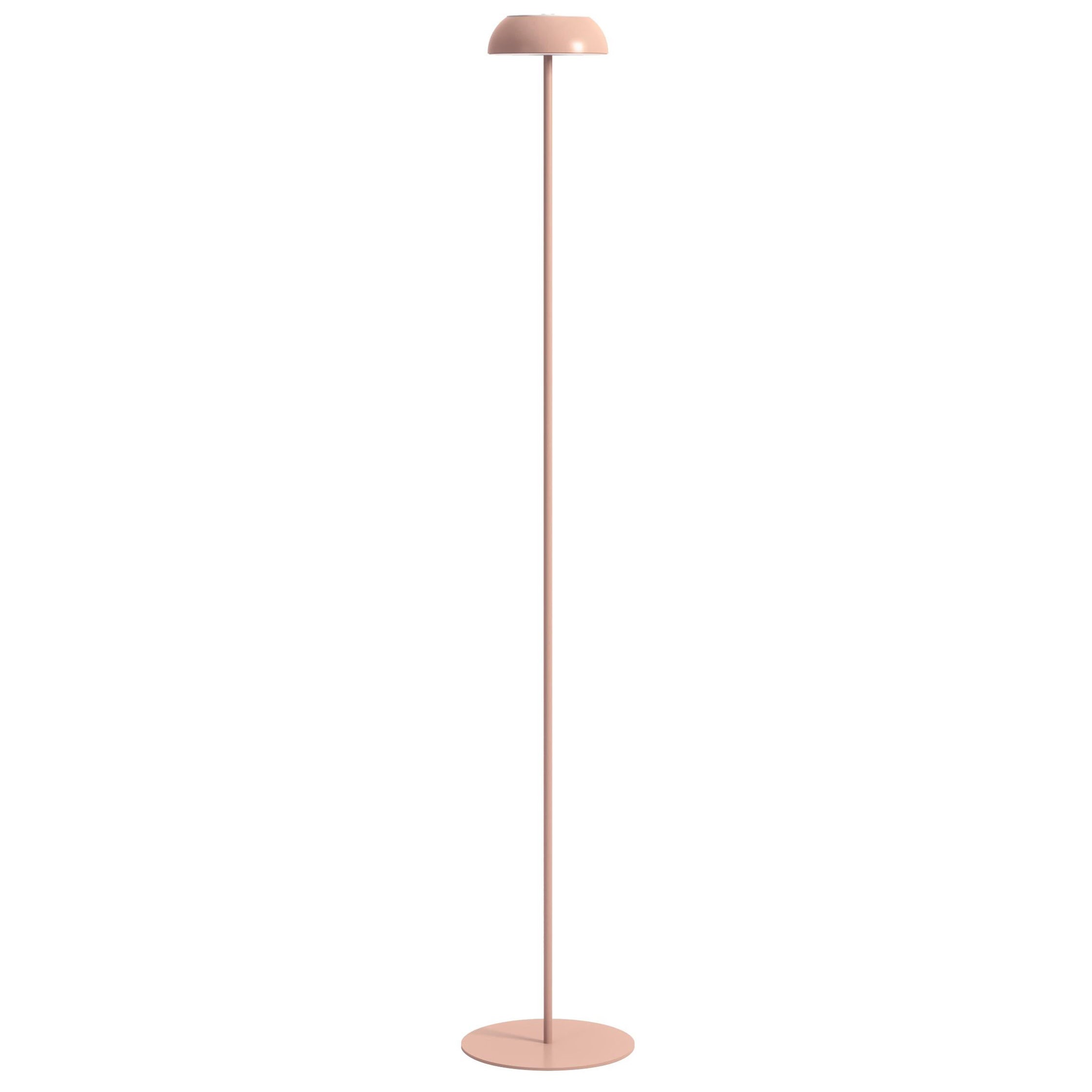 Axolight Float Floor Lamp in Mauve Dust Aluminum and Steel by Mario Alessiani For Sale