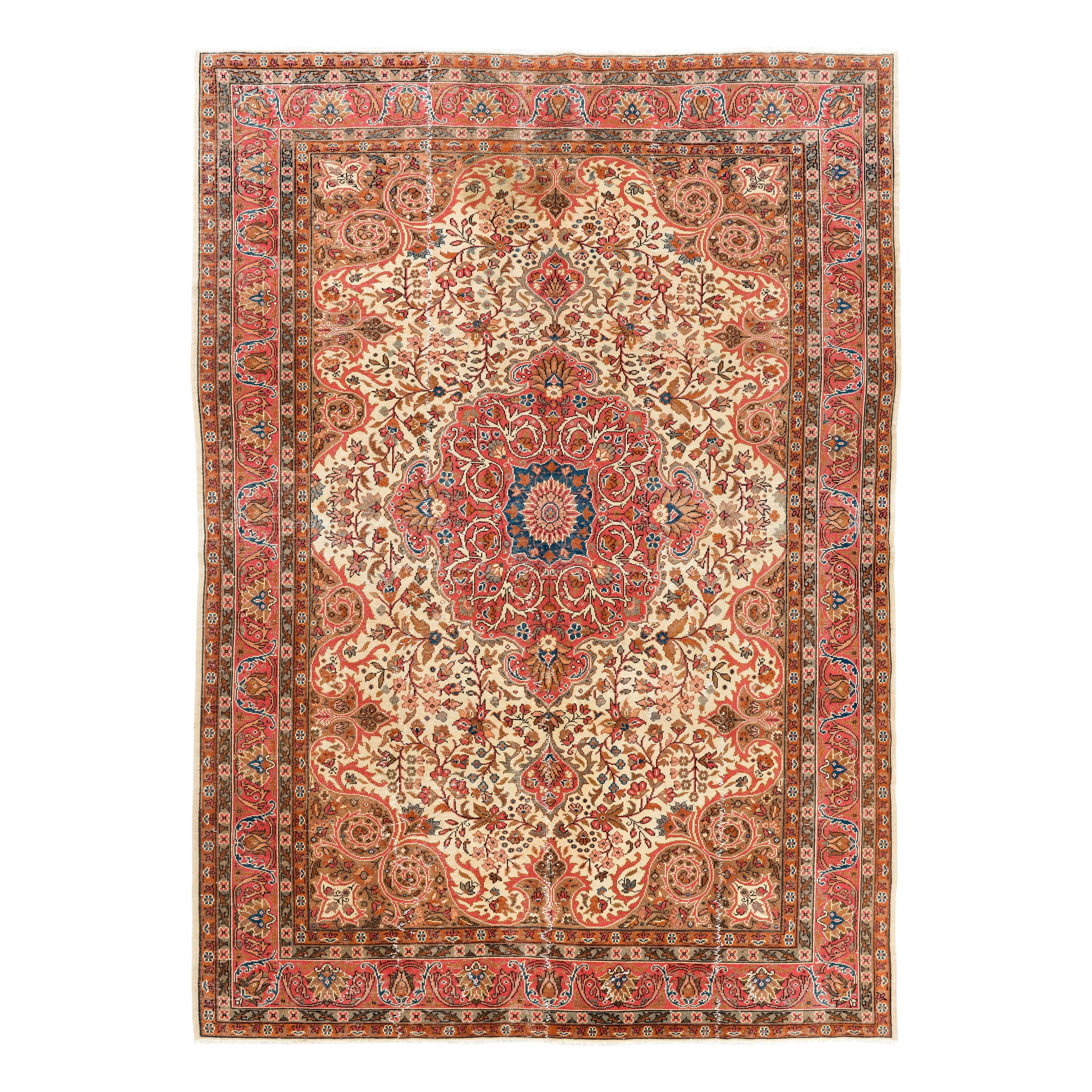 8x11 Ft Mid-Century Oriental Area Rug. Turkish Carpet for Traditional Interiors For Sale