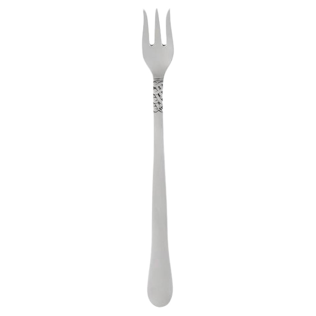 Georg Jensen Sterling Silver Ladby Seafood Cocktail/Oyster Fork 064 For Sale