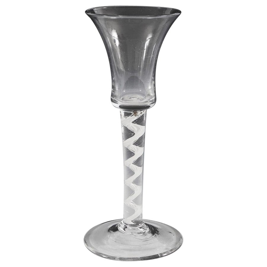 Single Series Opauqe Twist Wine Glass c1760 For Sale