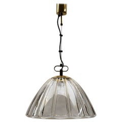 Elegant Mid-Century Modern Smoked Glass Pendant Lamp by Limburg, 1960s Germany  