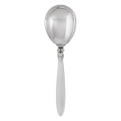 Vintage Georg Jensen Cactus Sterling Silver Serving Spoon Small 115