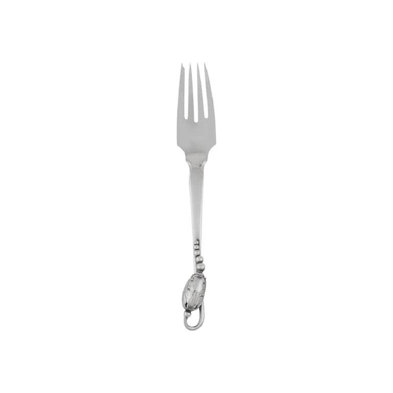 Georg Jensen Blossom Sterling Silver Salad Fork 041 For Sale