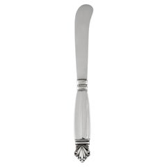 Georg Jensen Couteau à beurre en argent Acanthus 046