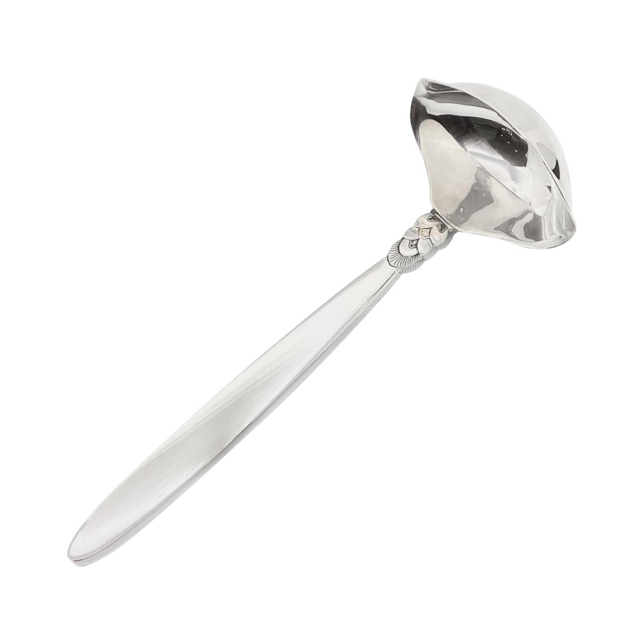 Georg Jensen Large Cactus Sterling Silver Punch/Soup Ladle 151 For Sale