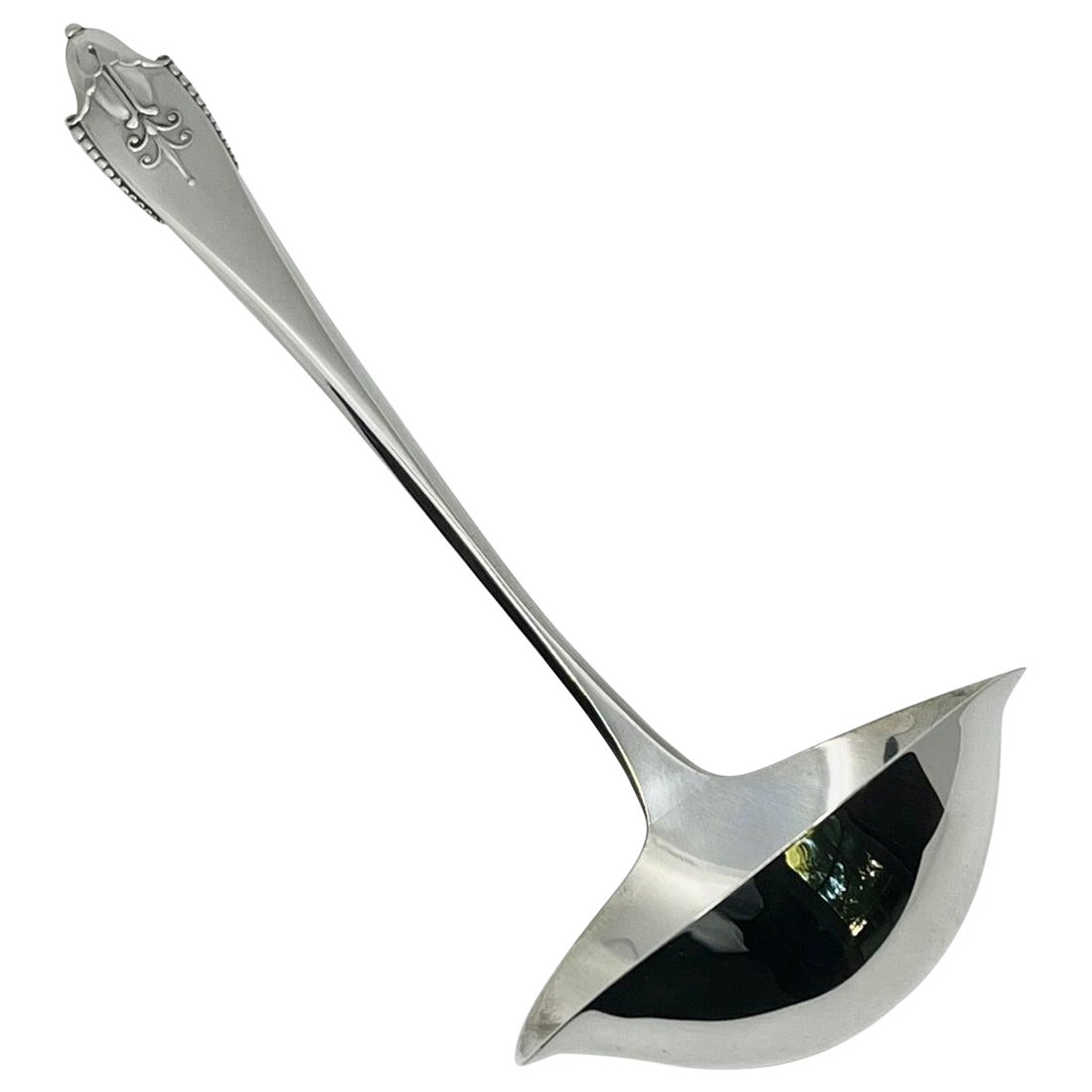 Georg Jensen Akkeleje Cuchara para salsa de plata de ley 153