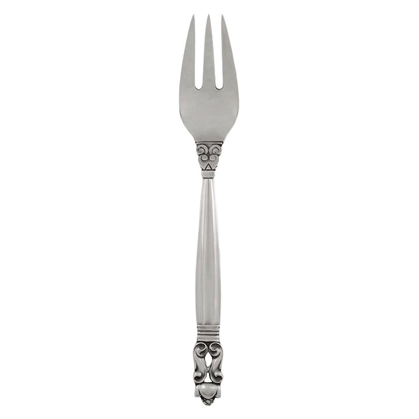 Georg Jensen Sterling Silver Acorn Fish Fork 061 For Sale