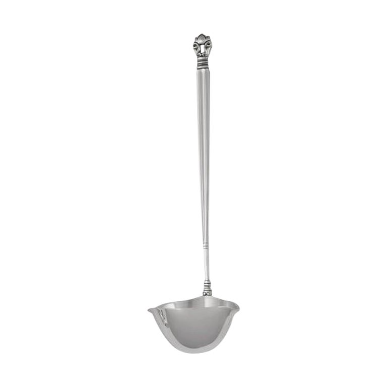 Georg Jensen Acorn Sterling Sterling Sauce Ladle 155 For Sale