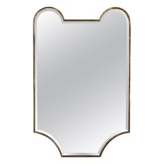 Vintage Brass Shield Bevelled Mirror
