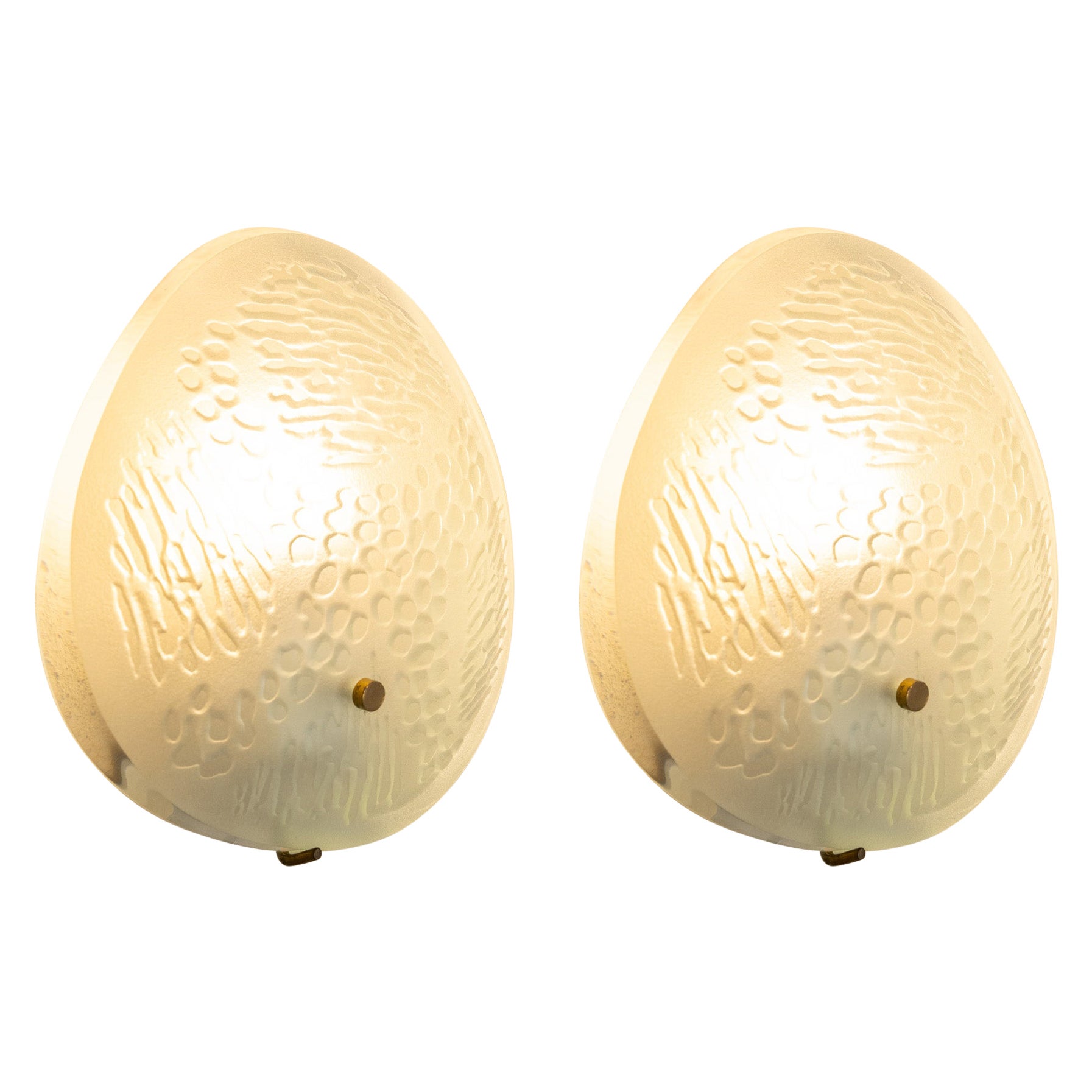 Midcentury pair of sconces by Max Ingrand for Fontana Arte, mod.2199 , published For Sale