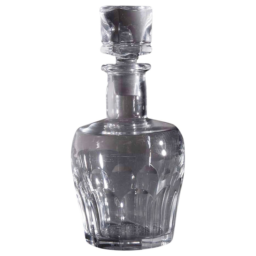 French Decanter in Baccarat Crystal For Sale