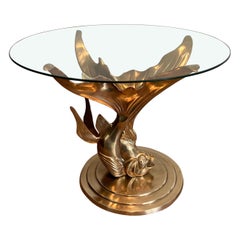 Retro Brass Coffee Table representing a Fish