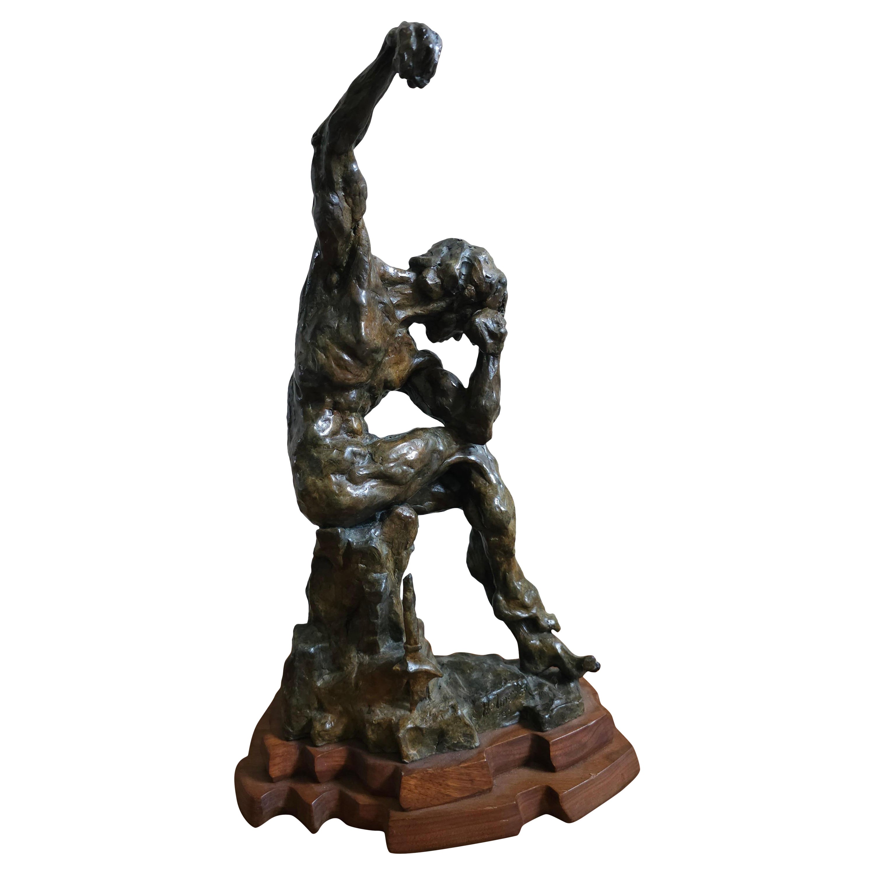 T. Holmes (American b. 1955) The Victorious Gladiator, Bronze, Signed & Numbered For Sale