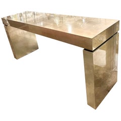 J Robert Scott Silver Leaf Midcentury Modern Console