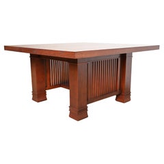 After Frank Lloyd Wright Dana Thomas House Arts & Crafts Oak Dining Table