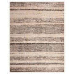 Nazmiyal Collection Cream And Black Abstract  Modern Area Rug 9'4" x 11'9"