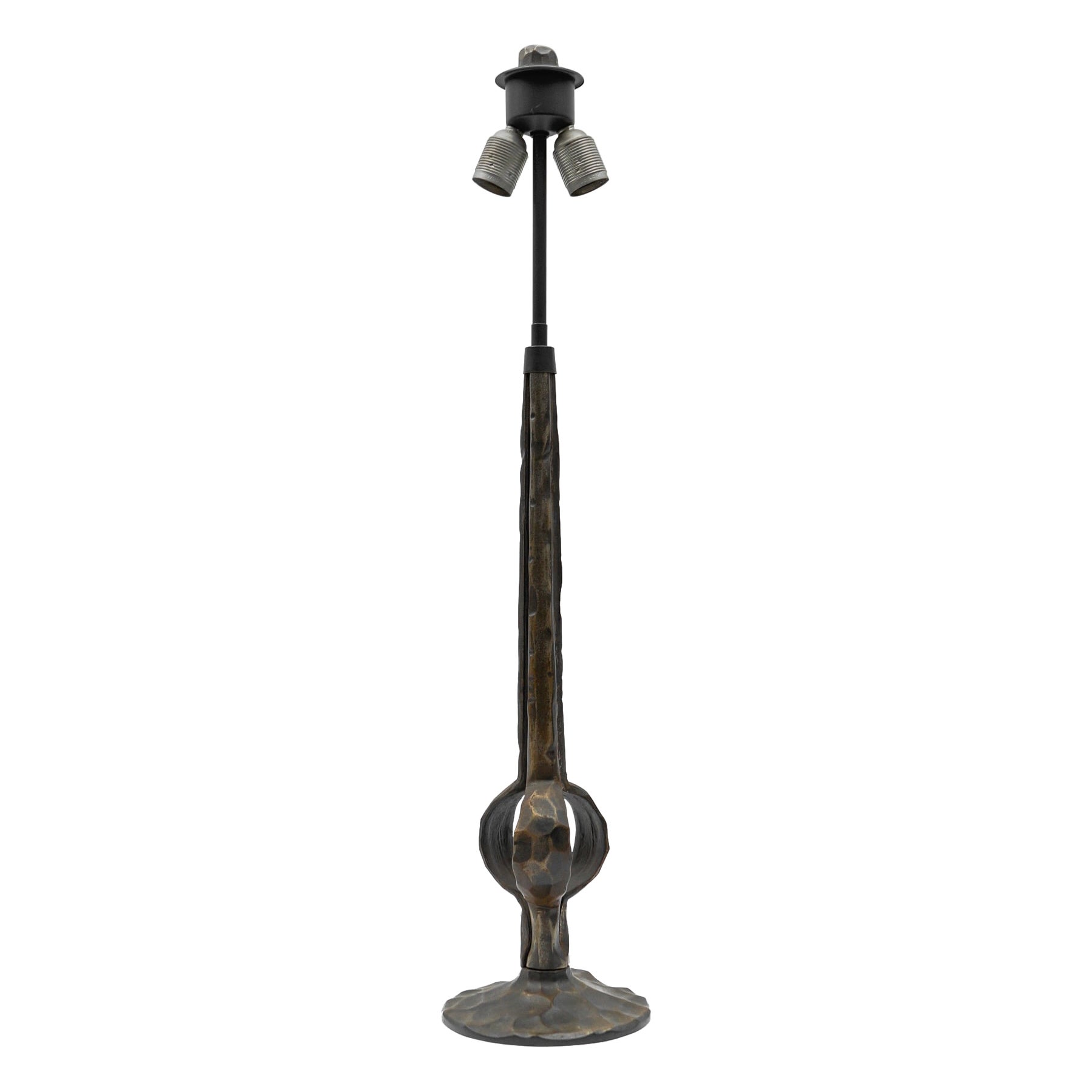 Mid Century Modern Handmade Massive Bronze Table Lamp Base, 1960s Germany For Sale
