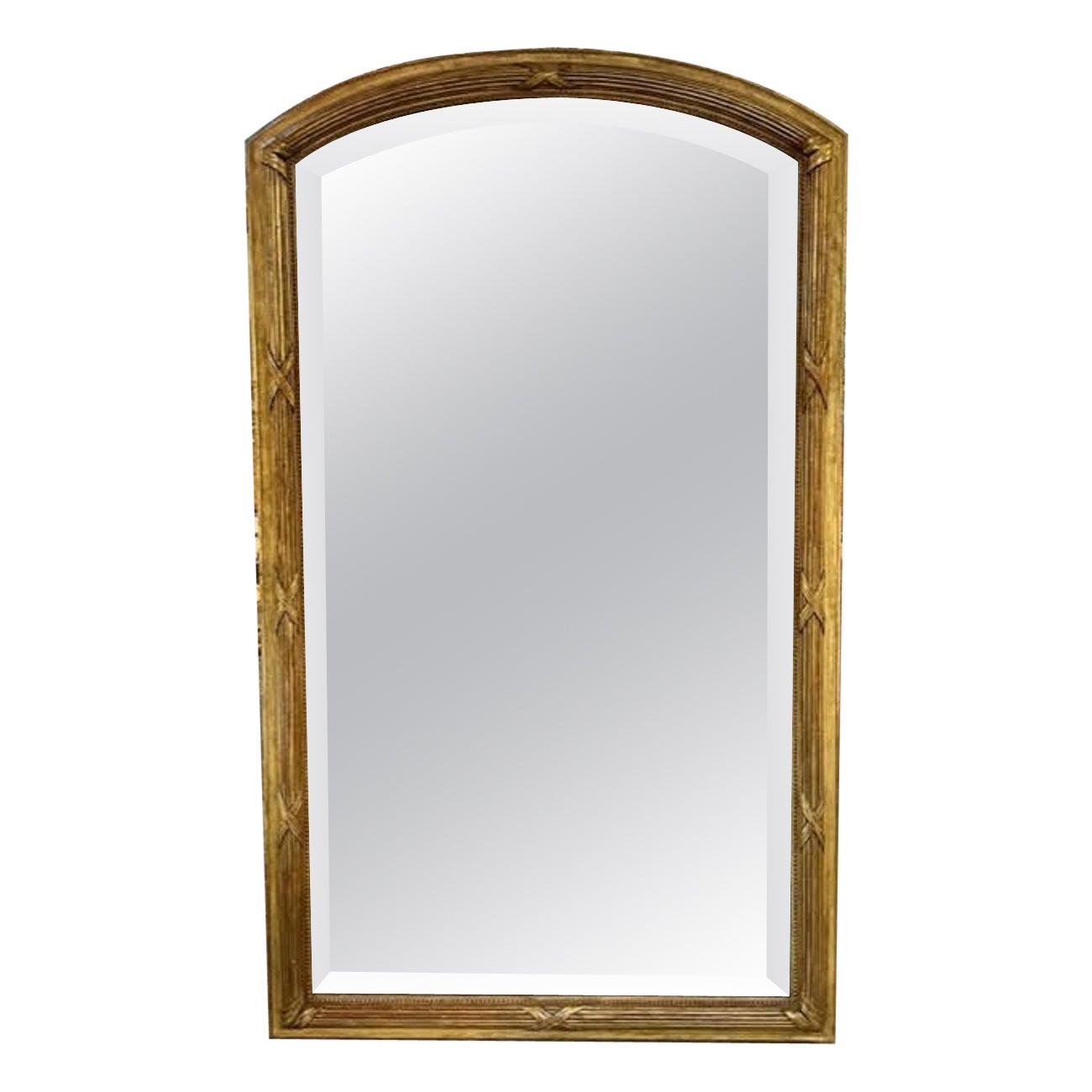 19th Century French Transitional Carved and Giltwood Mirror