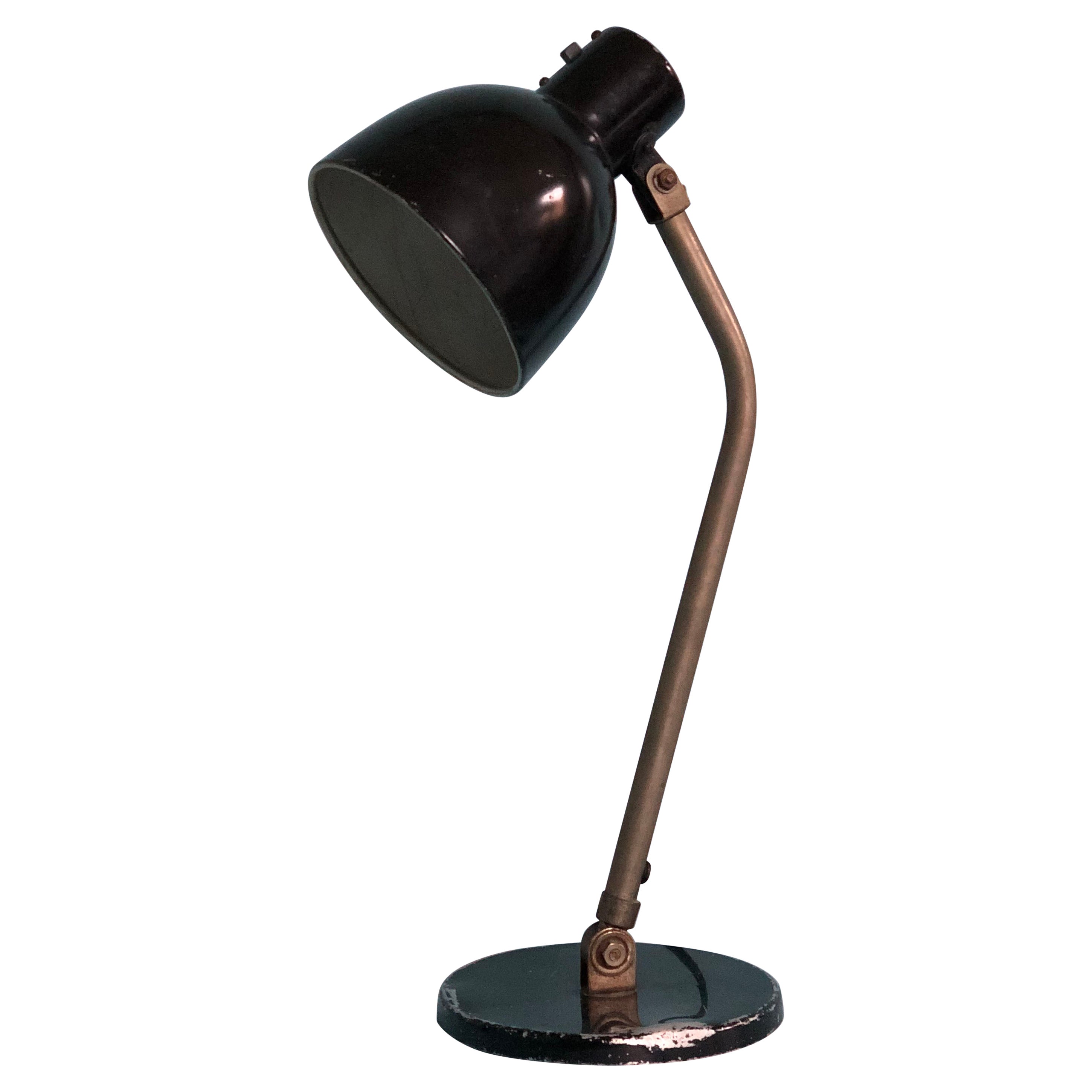 Lampe de bureau industrielle en acier Hala Steele 1950 The Netherlands en vente