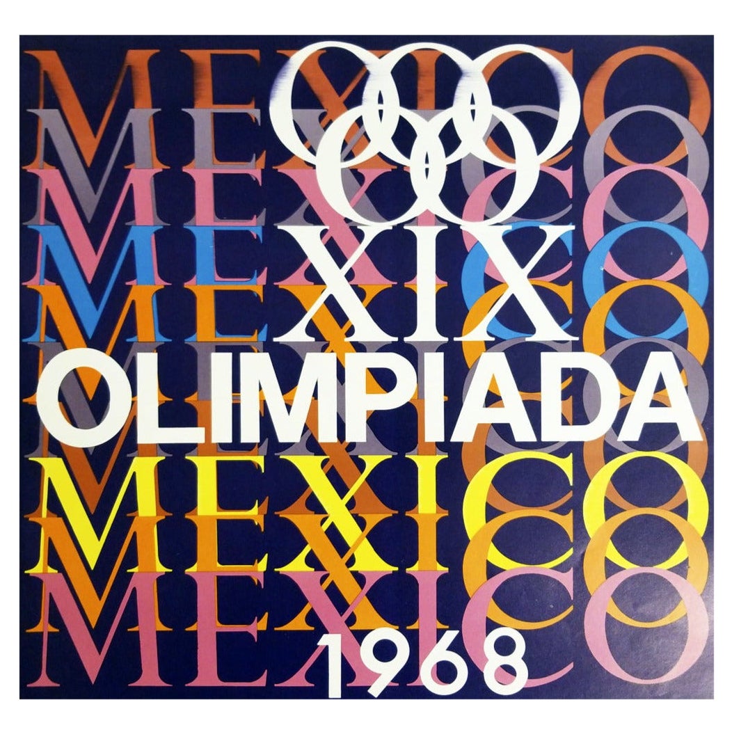 1968 Mexico 1968 Olympic Games Original Vintage Poster