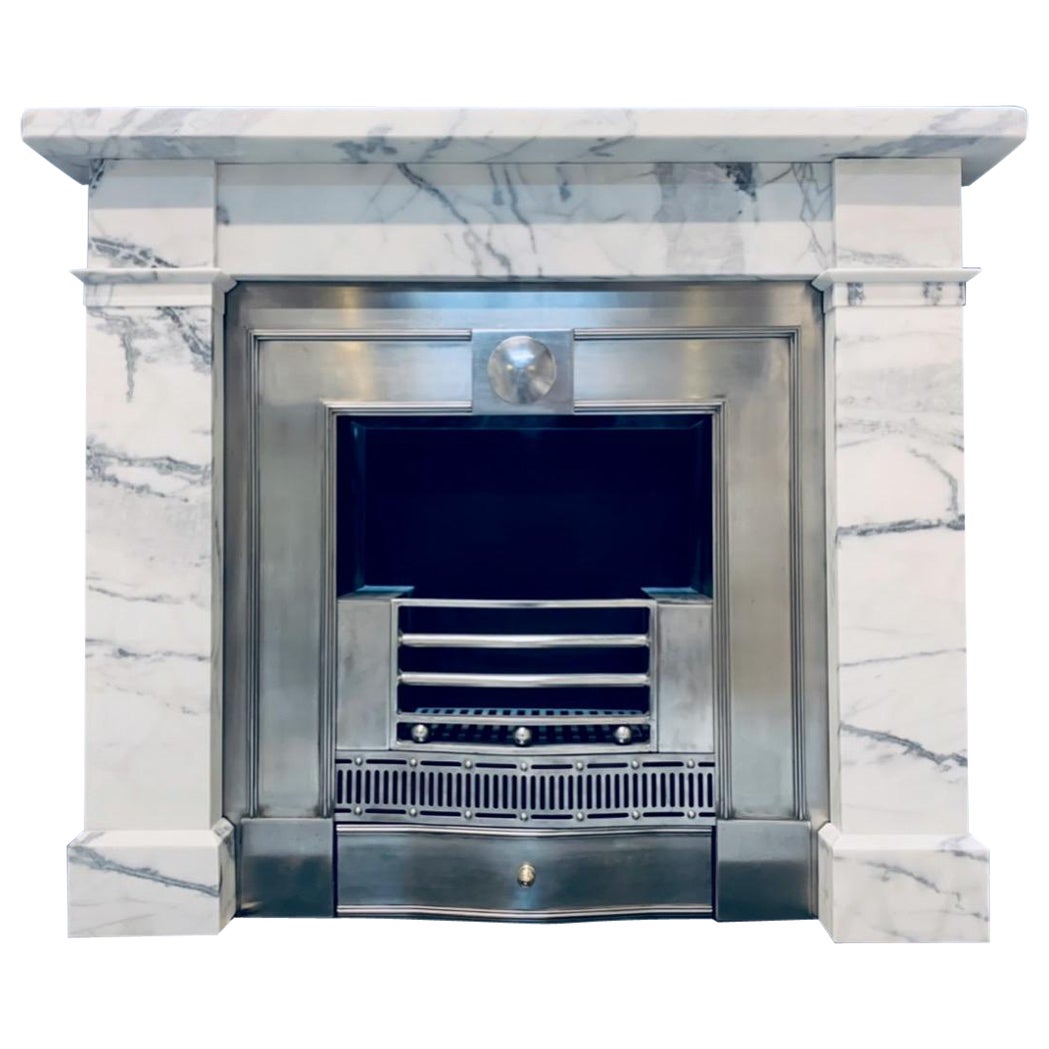 19th Century Victorian Calacatta Marble
Fireplace Surround. For Sale