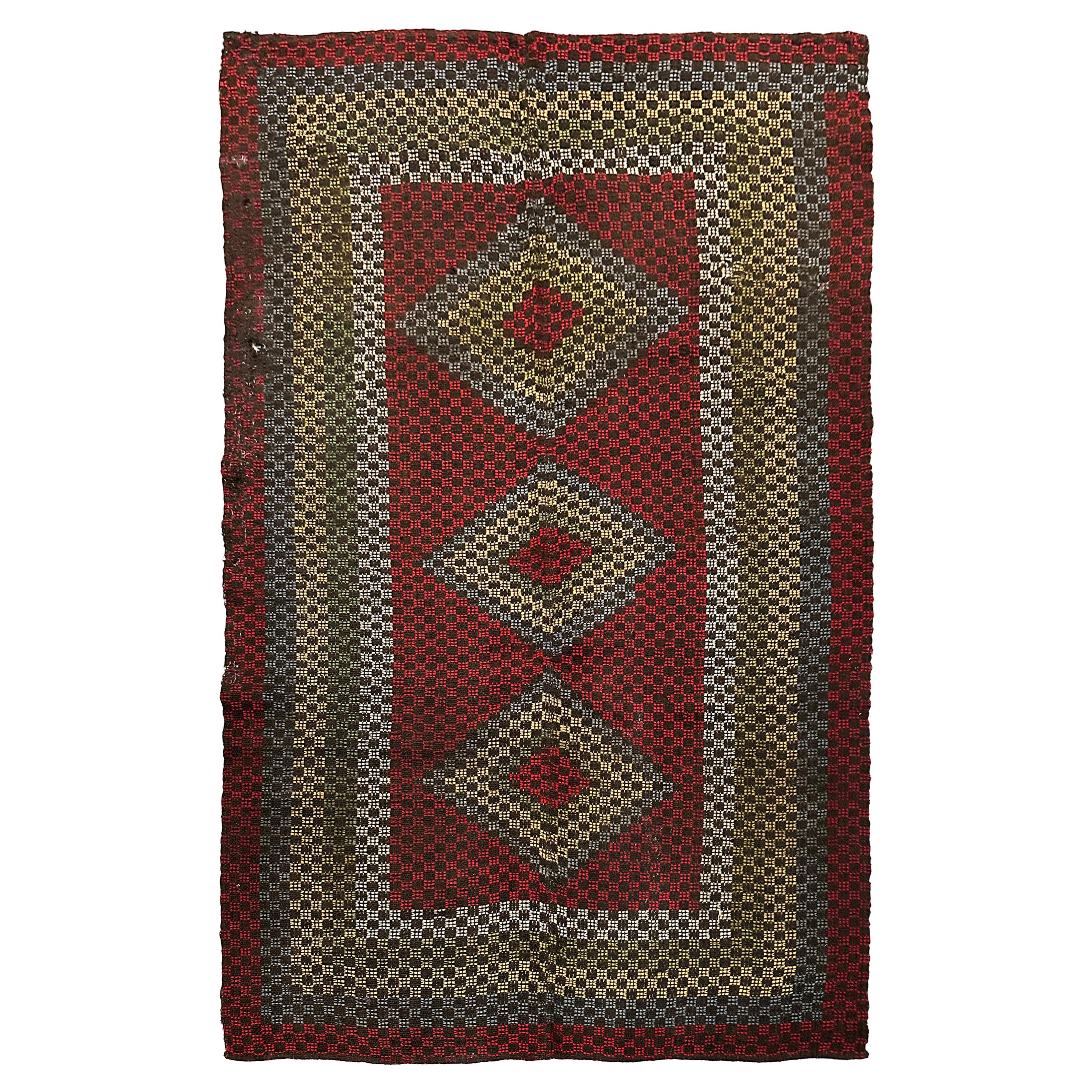 Antique Swedish Tapestry Geometric 4x6 130cm x 186cm For Sale