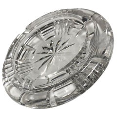 1960's Waterford Crystal 5" Diamond Cut Ashtray made in Ireland
