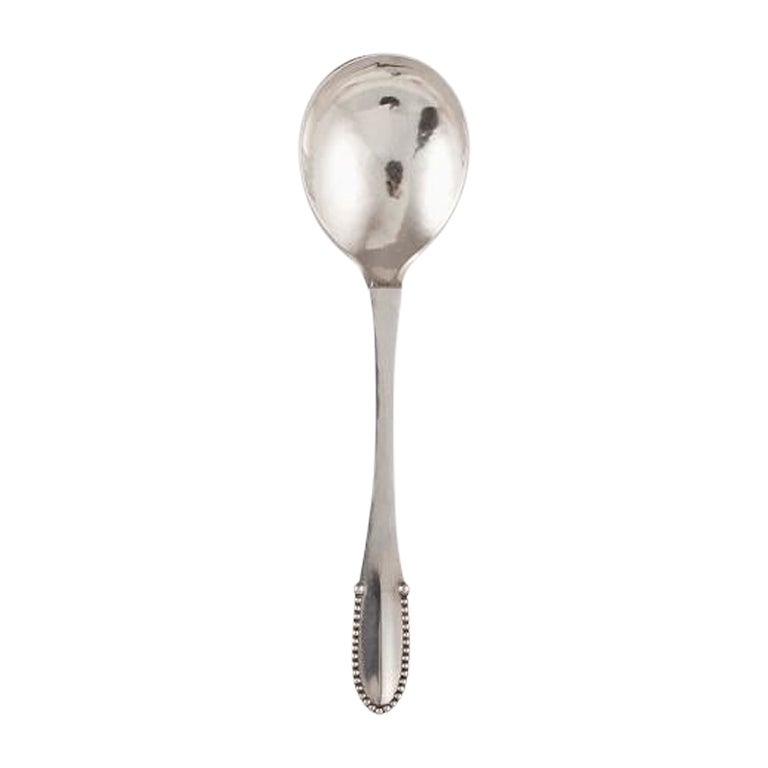 Cucchiaio da marmellata in argento sterling con perline Georg Jensen 163