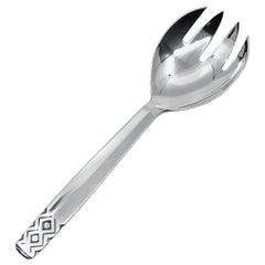 Fourchette à compote maya en argent Georg Jensen 162