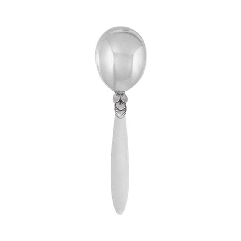 Georg Jensen Cactus Sterling Silver Marmalade Spoon 163 For Sale