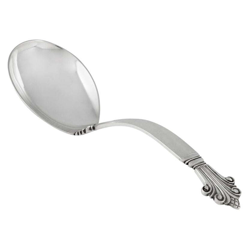 Georg Jensen Acanthus Sterling Silver Jelly Spoon 165 For Sale