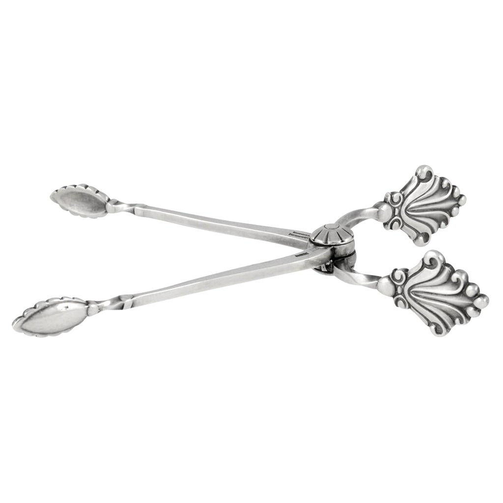 Georg Jensen Acanthus Sterling Silver Sugar Tongs 174 For Sale