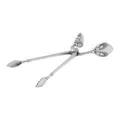 Georg Jensen Tenazas de azúcar agridulces de plata de ley 174