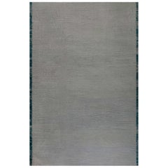 Zeitgenössischer grauer handgefertigter Fluss-Tänzer-Teppich von Doris Leslie Blau