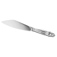 Georg Jensen Acorn Sterling Silver Cake Knife 196